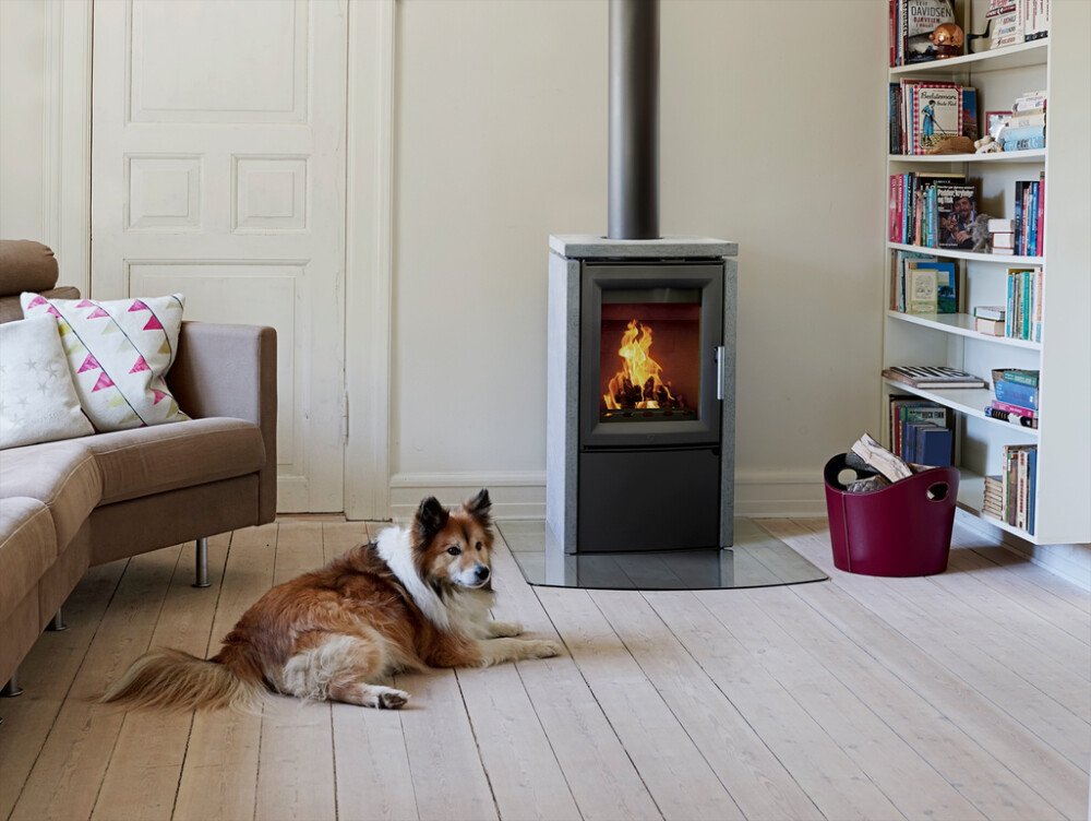 Braskamin Varde Aura 3 5 kW, sten, vue 2