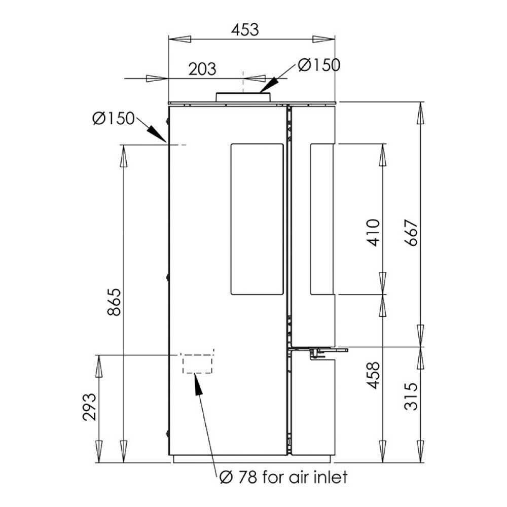 Braskamin Aduro 17 Lux Edition 6,5 kW, vue 4