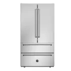 Bertazzoni Master kylskåp med dubbla dörrar, två fryslådor och integrerad ismaskin