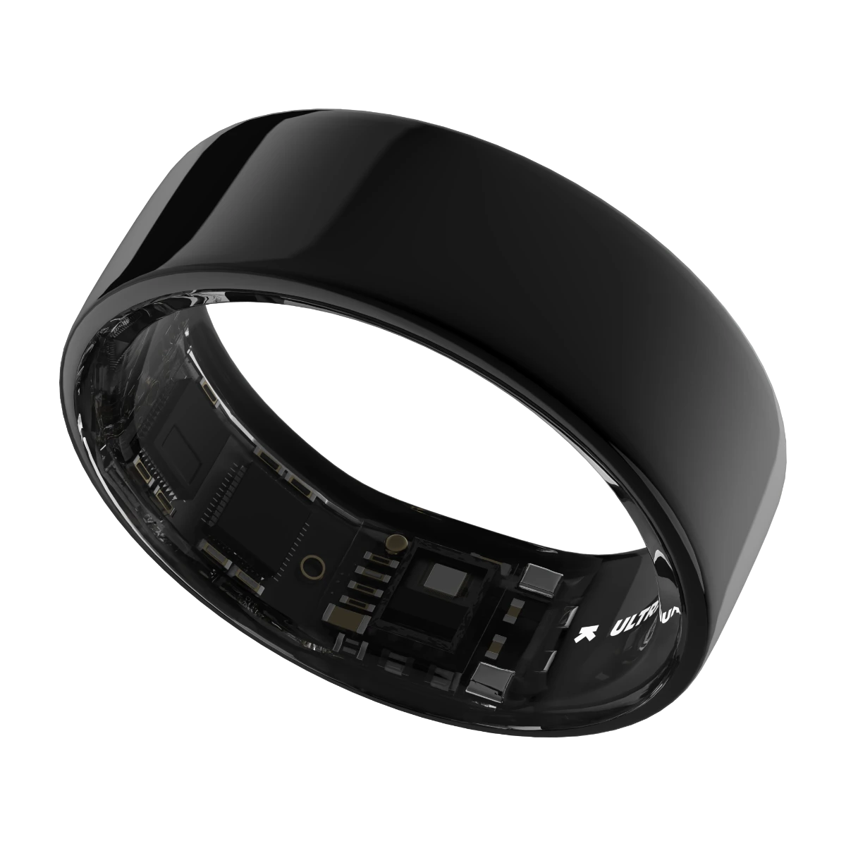 Ultrahuman Ring AIR, uppkopplad ring, Aster Black, vue 2
