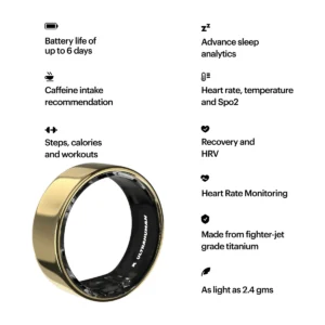 Ultrahuman Ring AIR smart ring, Bionic Gold