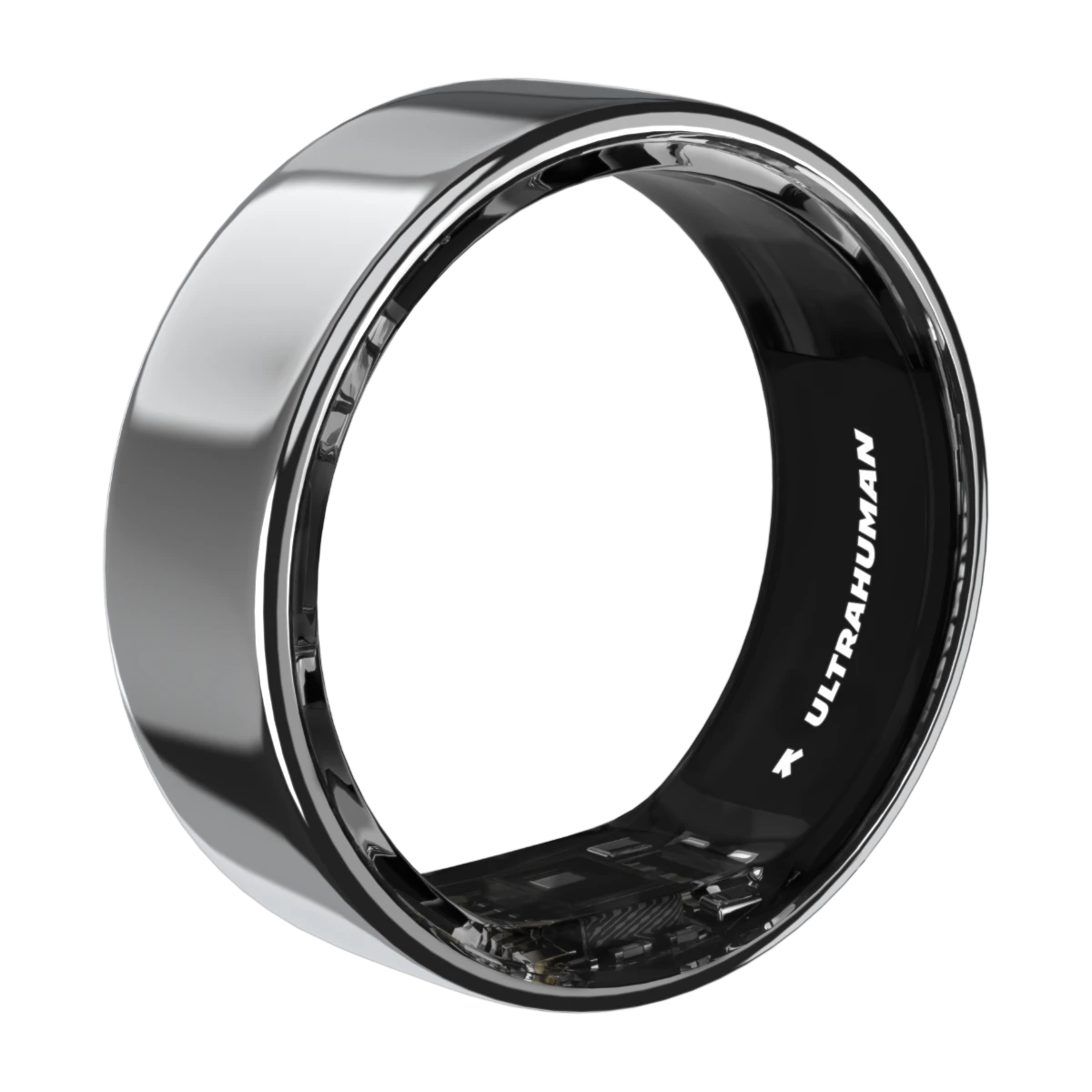 Ultrahuman Ring AIR smart ring, storlek 05, Space Silver, vue 3