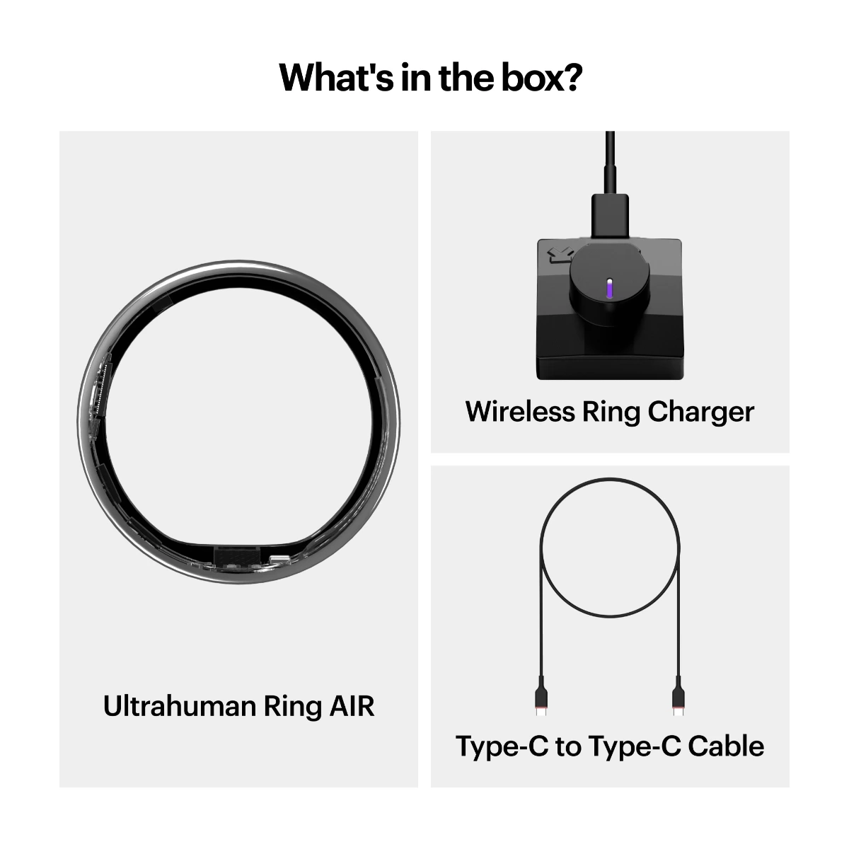 Ultrahuman Ring AIR smart ring, storlek 05, Space Silver, vue 11