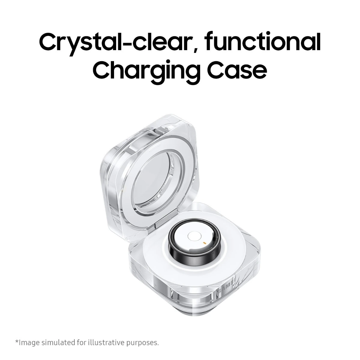 Samsung Galaxy Ring, smart ring i Titanium Silver, vue 3