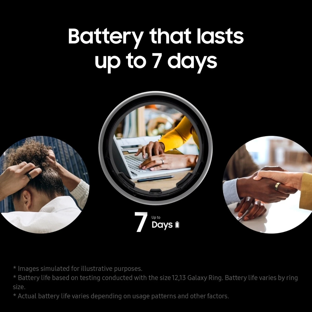 Samsung Galaxy Ring, smart ring i Titanium Silver, vue 5