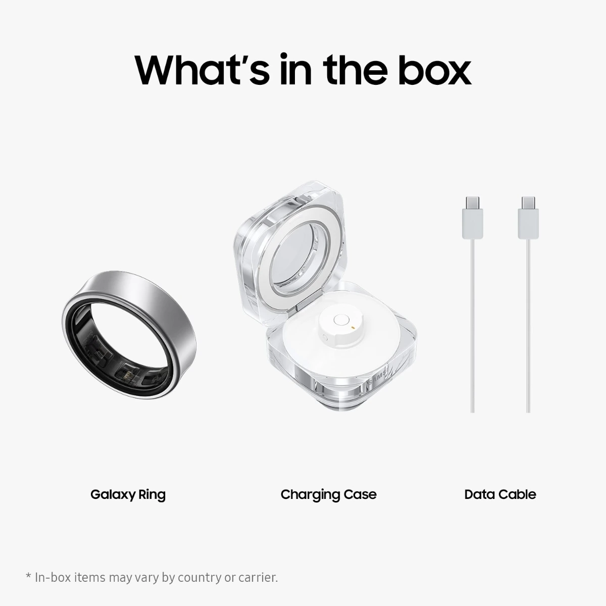 Samsung Galaxy Ring, smart ring i Titanium Silver, vue 10