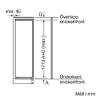 Bosch Serie 2 integrerat kylskåp KIR81NSE0, vue 3