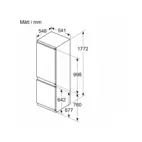Bosch integrerad kyl och frys KIN86NSE0 Serie 4, 177 cm, NoFrost och VitaFresh