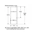 Bosch Serie 6 KFN96AXEA 183 cm kyl/frys med dubbla dörrar, VitaFresh XXL Pro, vue 3