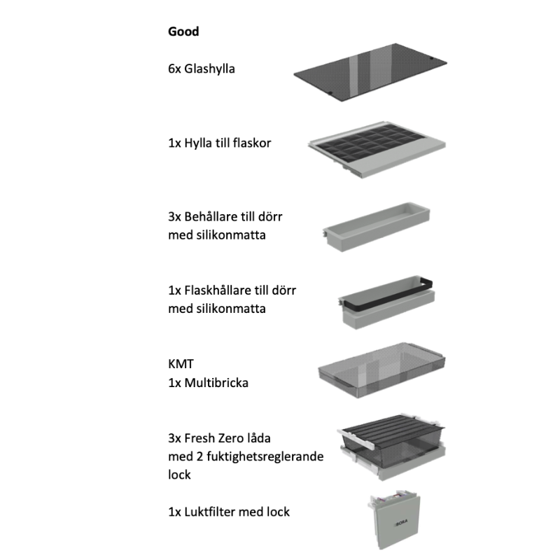 Bosch fristående kyl och frysskåp KGV366WEP med LowFrost och LED-belysning, vue 4